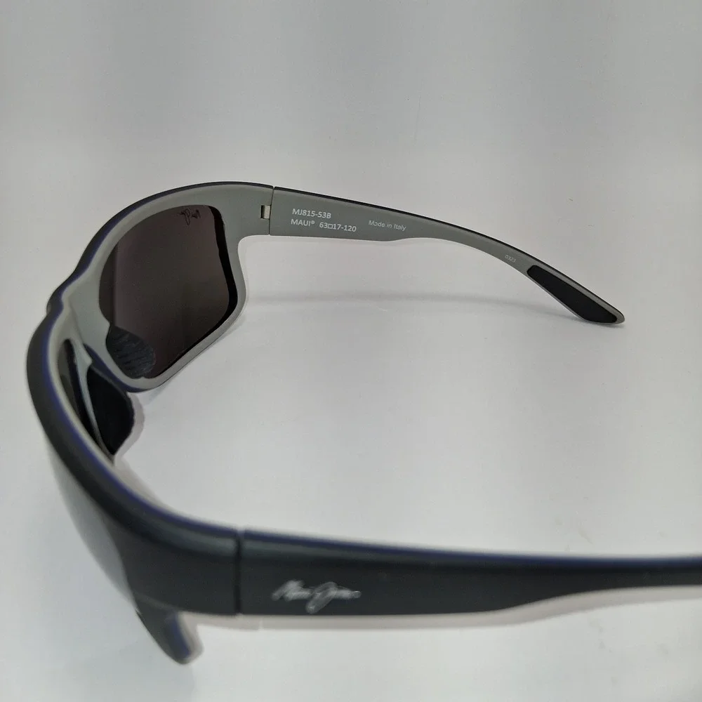 MAUI JIM ITALY MJ815-53B 63-17-120 DGM GRAY CRYSTAL MULTICOLOR WRAPS SUNGLASSES